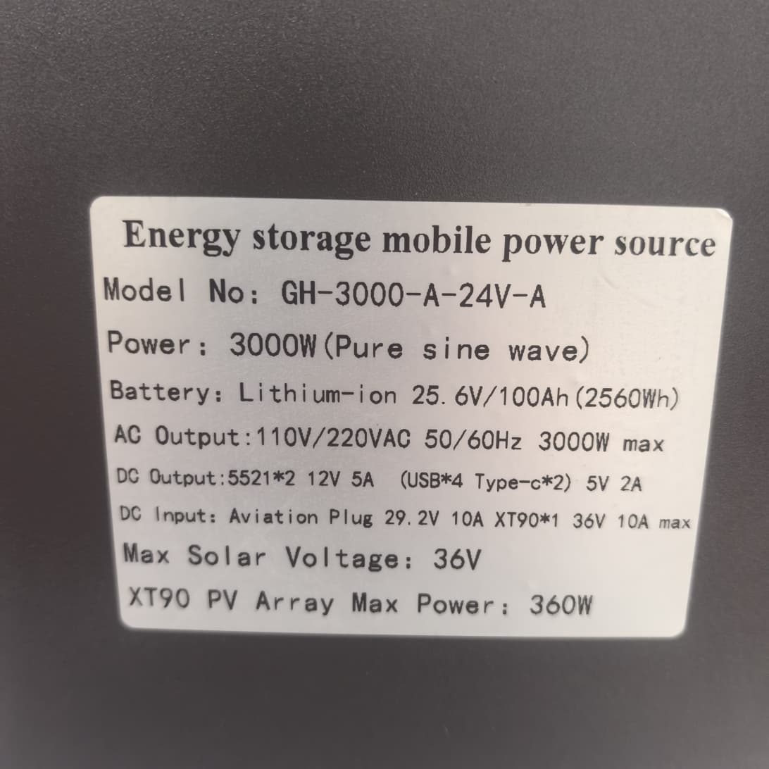 3000w portable power station (2.56kwh Lithium battery with 3000w inverter) - Image 3